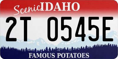 ID license plate 2T0545E