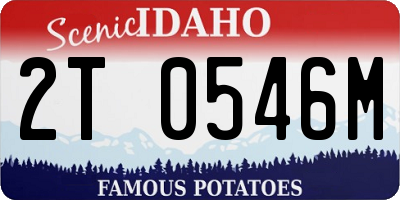 ID license plate 2T0546M