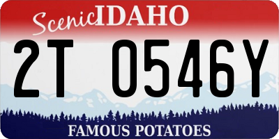 ID license plate 2T0546Y