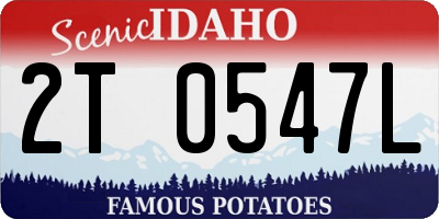 ID license plate 2T0547L