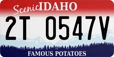 ID license plate 2T0547V