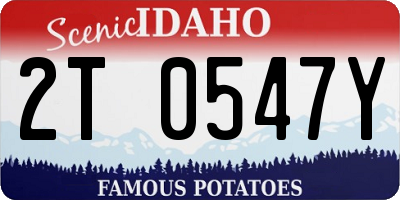ID license plate 2T0547Y