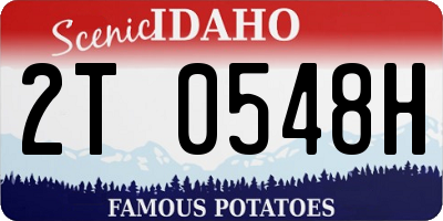 ID license plate 2T0548H