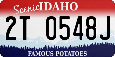 ID license plate 2T0548J