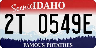 ID license plate 2T0549E