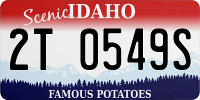 ID license plate 2T0549S
