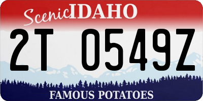 ID license plate 2T0549Z