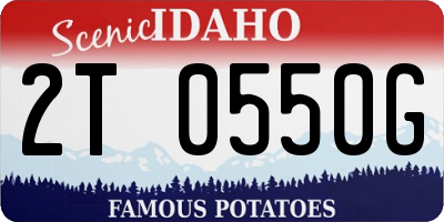 ID license plate 2T0550G