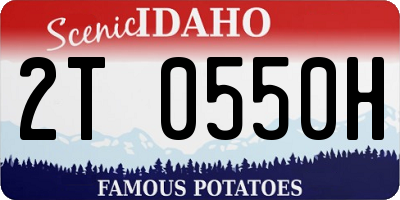 ID license plate 2T0550H