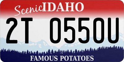 ID license plate 2T0550U