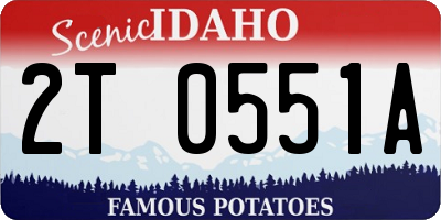 ID license plate 2T0551A