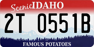 ID license plate 2T0551B