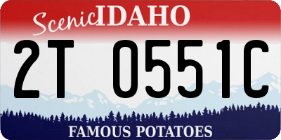ID license plate 2T0551C