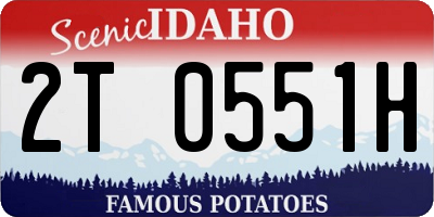 ID license plate 2T0551H