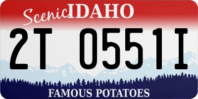 ID license plate 2T0551I