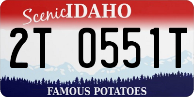 ID license plate 2T0551T