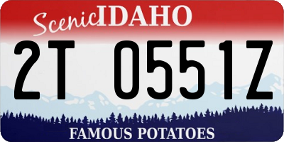 ID license plate 2T0551Z