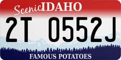 ID license plate 2T0552J