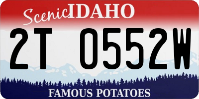 ID license plate 2T0552W