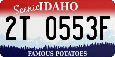 ID license plate 2T0553F