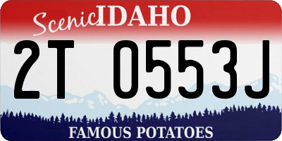 ID license plate 2T0553J