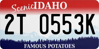 ID license plate 2T0553K