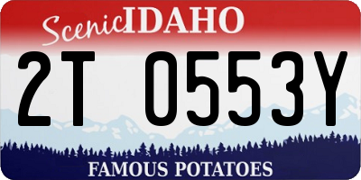 ID license plate 2T0553Y