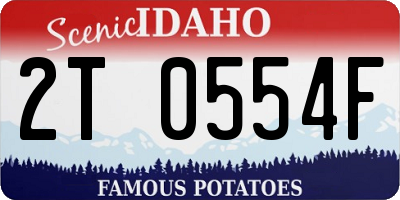 ID license plate 2T0554F