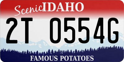 ID license plate 2T0554G