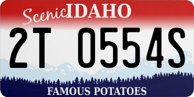 ID license plate 2T0554S