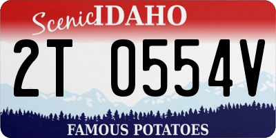 ID license plate 2T0554V