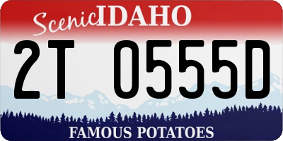 ID license plate 2T0555D