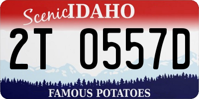ID license plate 2T0557D