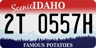 ID license plate 2T0557H