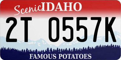 ID license plate 2T0557K
