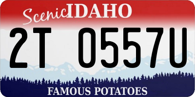 ID license plate 2T0557U