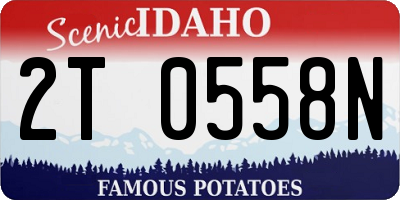 ID license plate 2T0558N