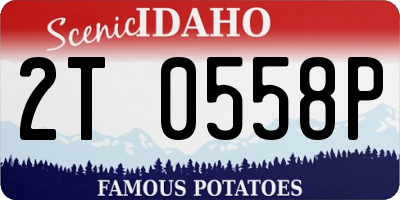 ID license plate 2T0558P