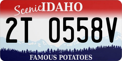 ID license plate 2T0558V