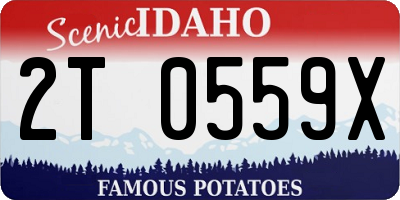 ID license plate 2T0559X
