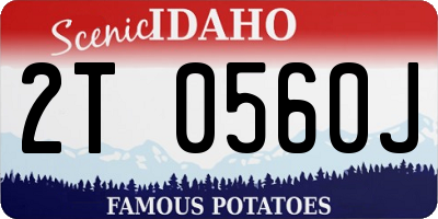 ID license plate 2T0560J