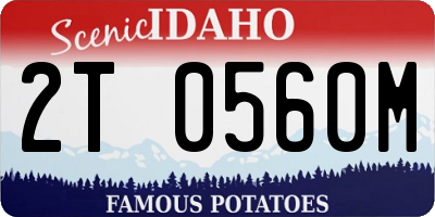 ID license plate 2T0560M