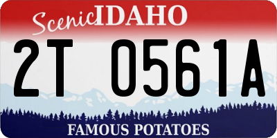 ID license plate 2T0561A