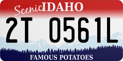 ID license plate 2T0561L