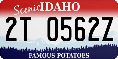 ID license plate 2T0562Z