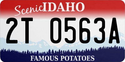 ID license plate 2T0563A