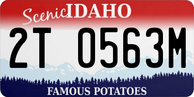 ID license plate 2T0563M