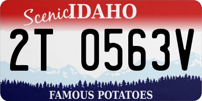 ID license plate 2T0563V