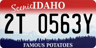 ID license plate 2T0563Y