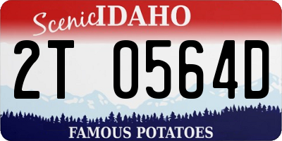 ID license plate 2T0564D